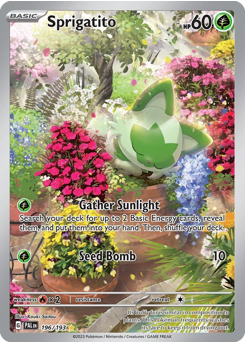 Sprigatito 196/193 Paldea Evolved Near Mint Illustration Rare Pokémon Karte