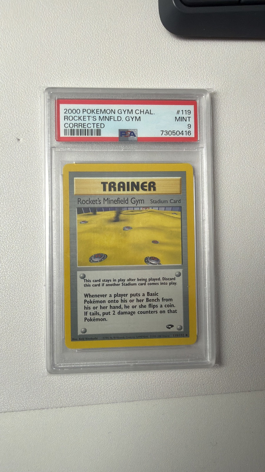 Rocket's Minefield Gym 119/132 Gym Challenge PSA 9 Pokémon Karte