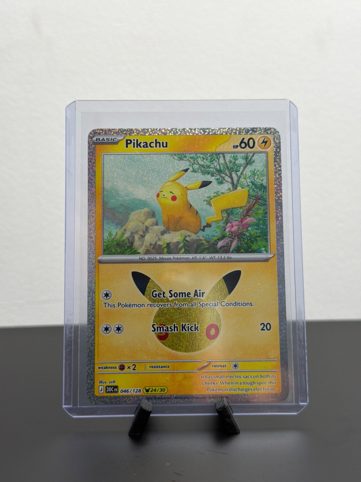 Pikachu 046/128 McDonald's Collection 2024 Mint Cosmos Holo Pokémon Karte