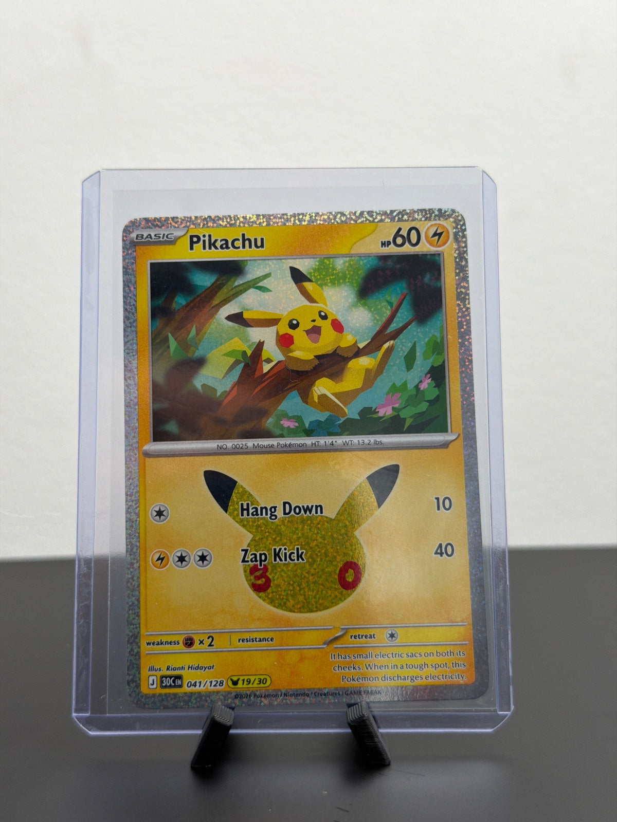Pikachu 041/128 McDonald's Collection 2024 Near Mint Confetti Holo Pokémon Karte