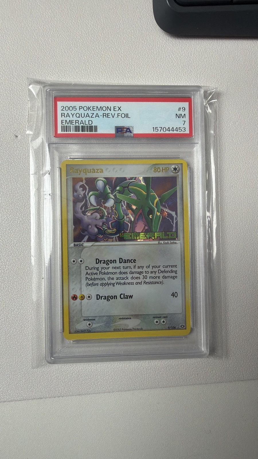 Rayquaza 9/106 EX Emerald PSA 7 Holo Pokémon Karte
