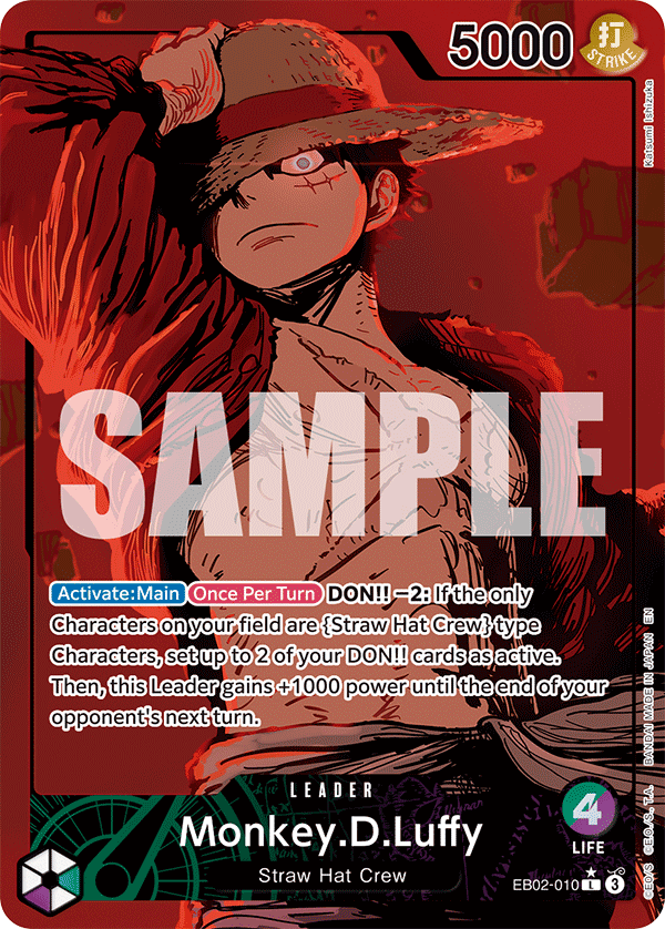Monkey.D.Luffy EB02-010 Extra Booster Memorial Collection Near Mint Parallel
