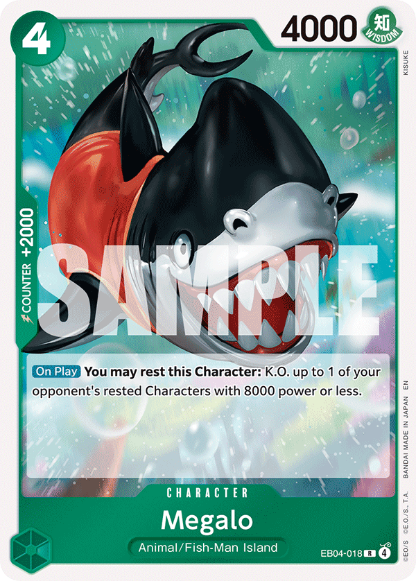 Megalo EB04-018 Extra Booster Memorial Collection Near Mint One Piece Karte