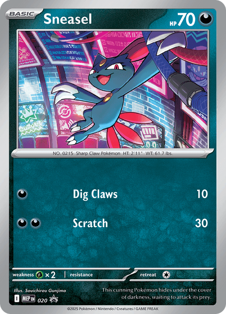 Sneasel 020 Near Mint Holo Pokémon Karte
