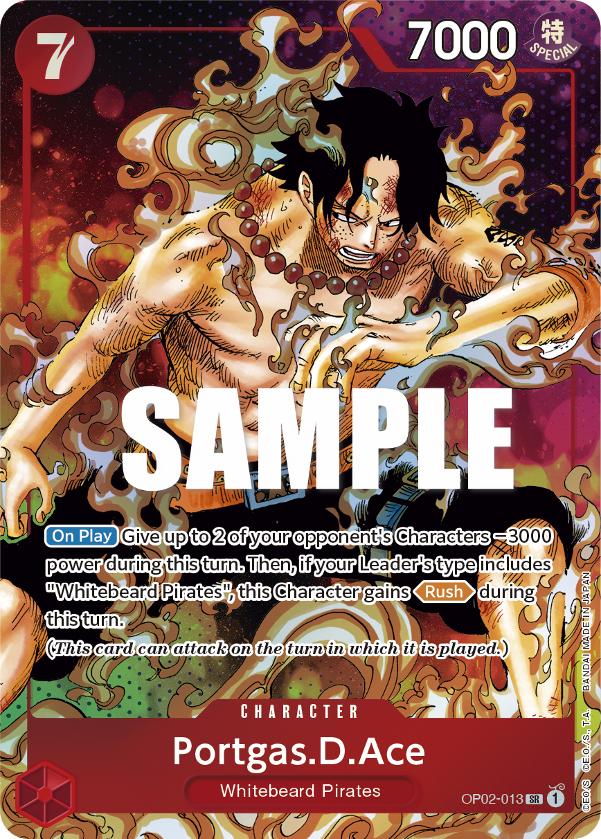 Portgas.D.Ace OP02-013/130 Paramount War Near Mint Alternate Art One Piece Karte