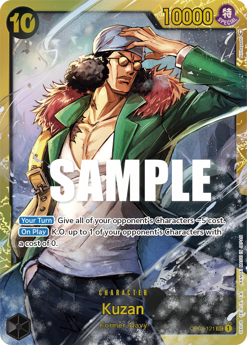 Kuzan OP02-121 Paramount War Near Mint Secret Rare Alternative Art One Piece