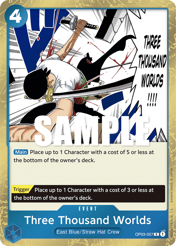 Three Thousand Worlds OP03-057 Pillars of Strength Near Mint One Piece Karte