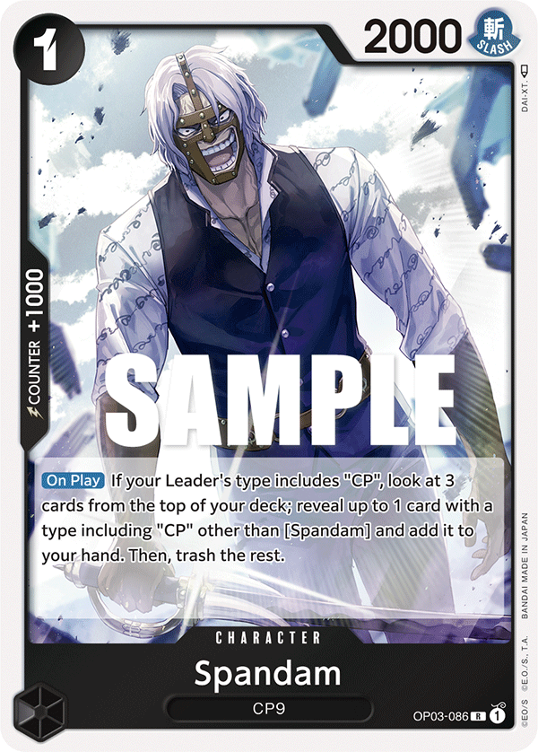 Spandam OP03-086 Pillars of Strength Near Mint One Piece Karte