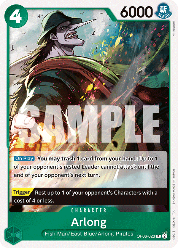 Arlong OP06-023/129 Wings of the Captain Near Mint One Piece Karte