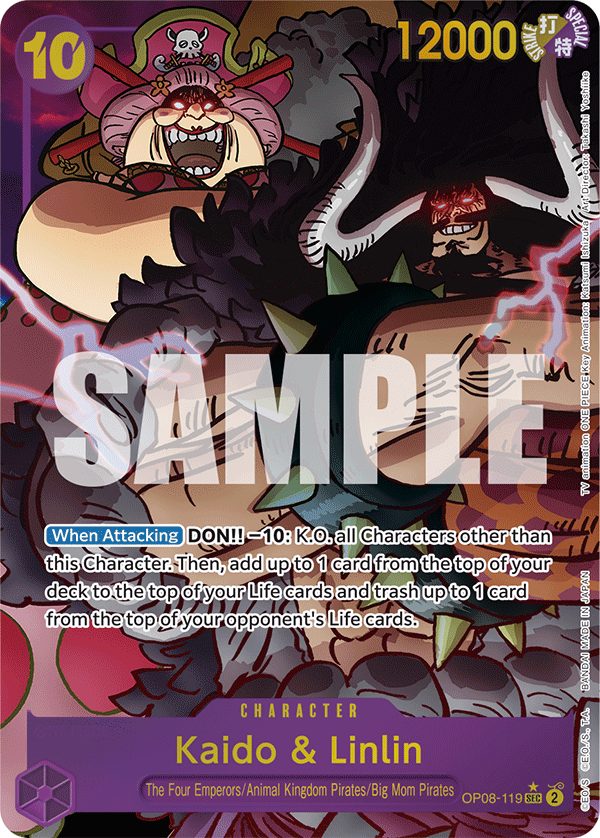 Kaido & Linlin OP08-119 Two Legends Near Mint Special One Piece Karte