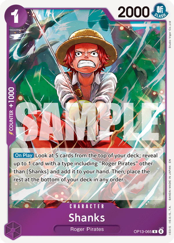 Shanks OP13-065/129 The Two Legends Mint One Piece Karte