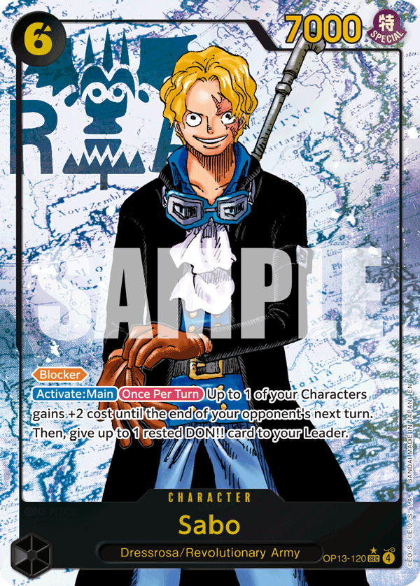 Sabo OP13-120 Wings of the Captain Near Mint Special Illustration Rare One