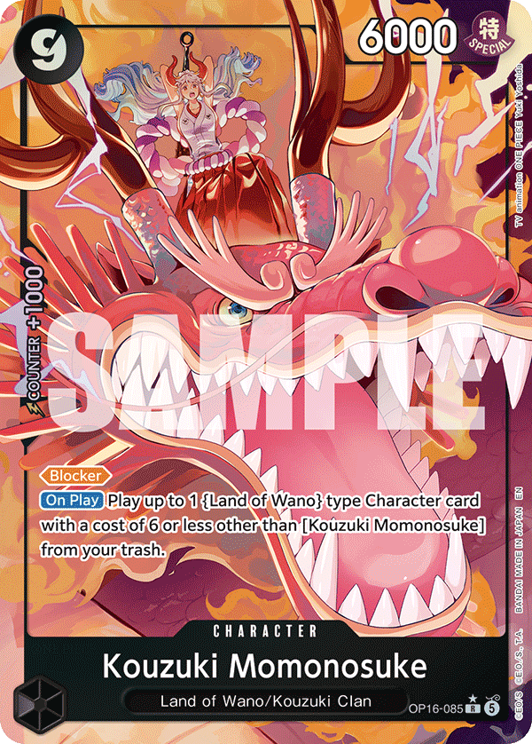 Kouzuki Momonosuke OP16-085 Promotional Cards Mint Full Art One Piece Karte