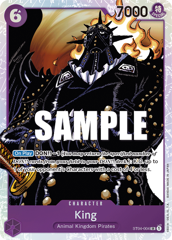 King ST04-004/null Animal Kingdom Pirates Near Mint null One Piece Karte