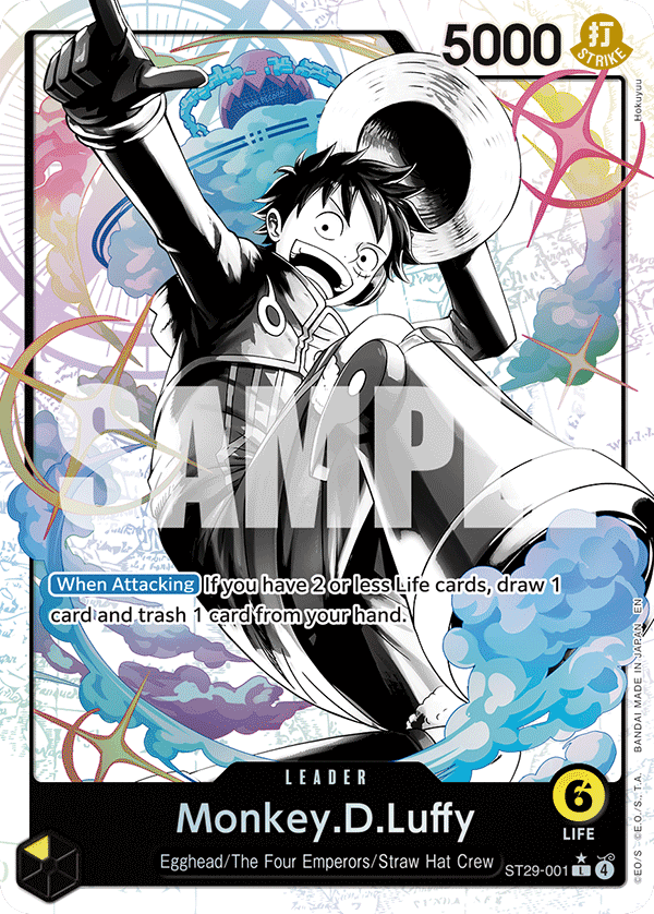 Monkey D. Luffy ST29-001 Mint Französisch Parallel One Piece Karte