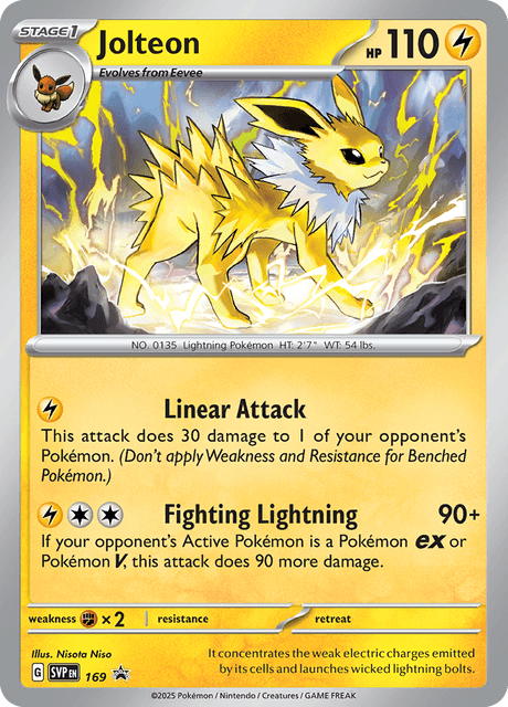 Jolteon 169/169 EX Emerald Near Mint Holo Pokémon Karte