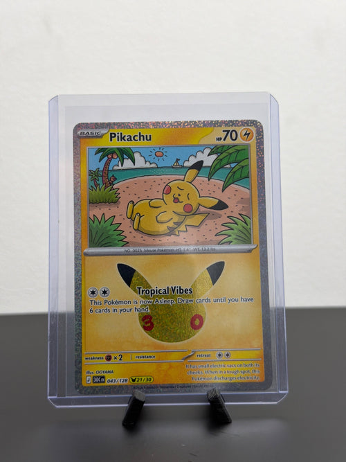 Pikachu 043/128 McDonald's Collection 2021 Near Mint Holo Pokémon Karte