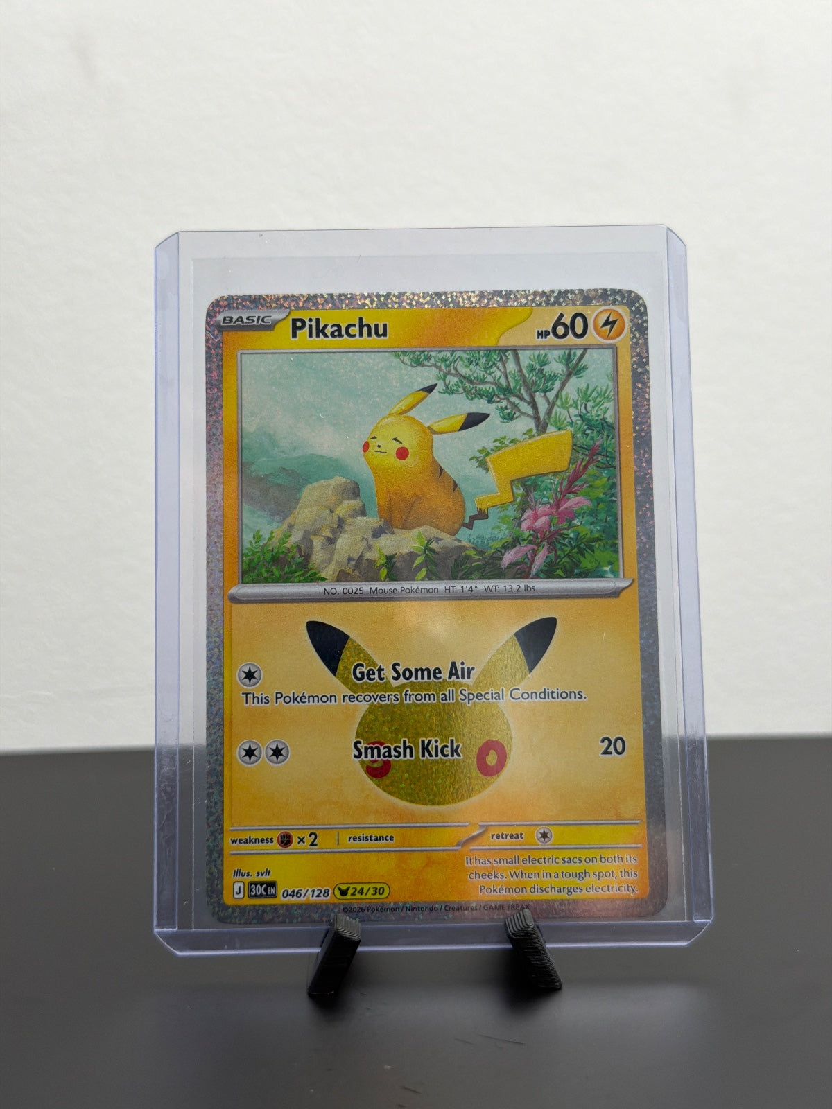 Pikachu 046/128 McDonald's Collection 2026 Near Mint Confetti Holo Pokémon Karte