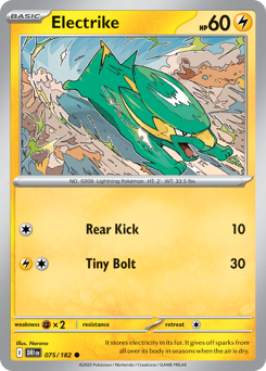 Electrike 075/182 Prismatic Evolutions Mint None Pokémon Karte