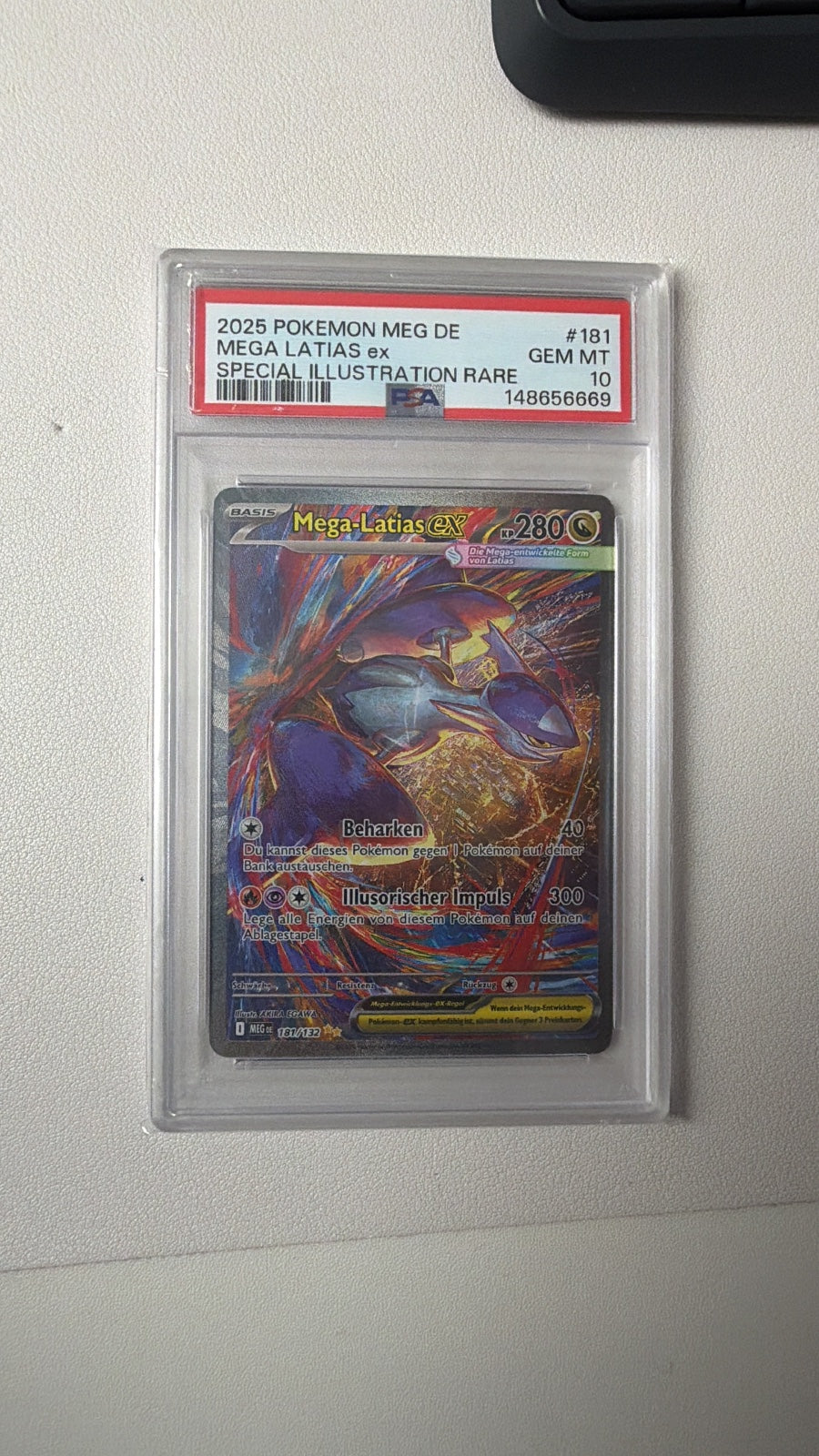 Mega Latias ex 181/132 Mega Evolution PSA 10 Deutsch Special Illustration Rare