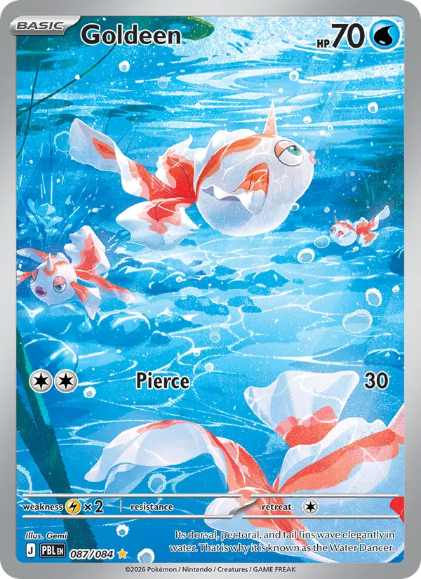 Goldeen 087/084 Near Mint Deutsch Full Art Pokémon Karte