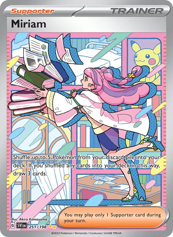 Miriam 251/198 Scarlet & Violet Near Mint Full Art Pokémon Karte