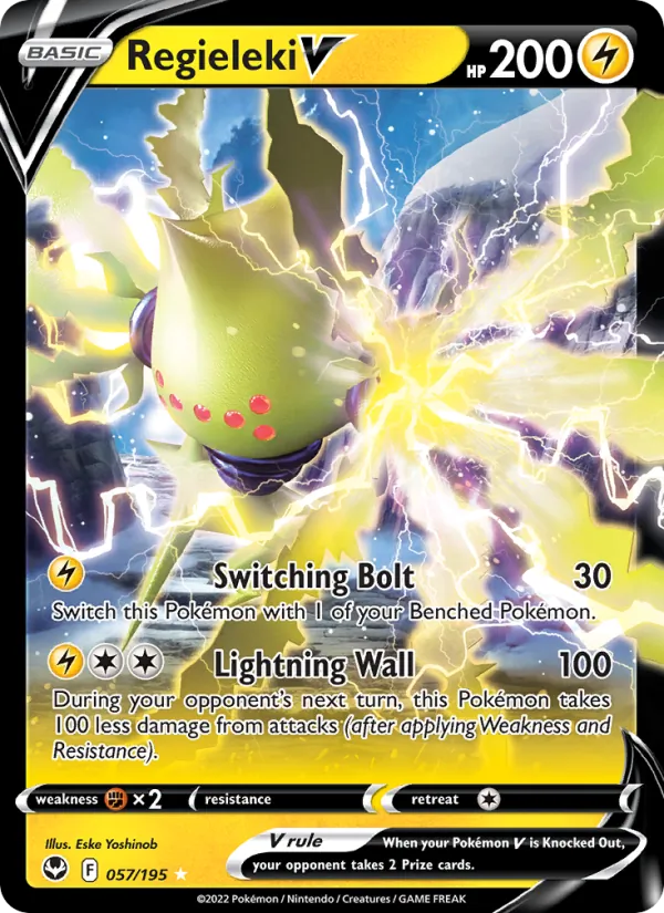Regieleki V 057/195 Silver Tempest Near Mint Deutsch Pokémon Karte