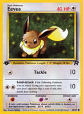 Eevee 55/82 Team Rocket Light Played 1st Edition Pokémon Karte