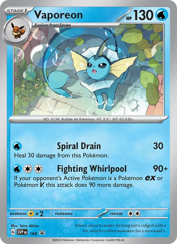 Vaporeon 168/null Scarlet & Violet Promos Mint Holo Pokémon Karte