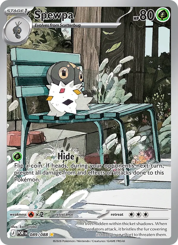 Spewpa 089/088 Mint Full Art Pokémon Karte