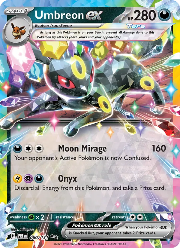 Umbreon ex 060/131 Near Mint Tera ex Pokémon Karte