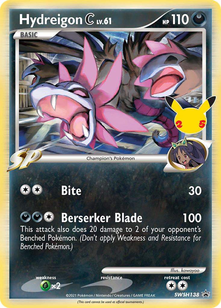 Hydreigon [C] Lv.61 SWSH138 SWSH Black Star Promos Near Mint Holo Pokémon Karte