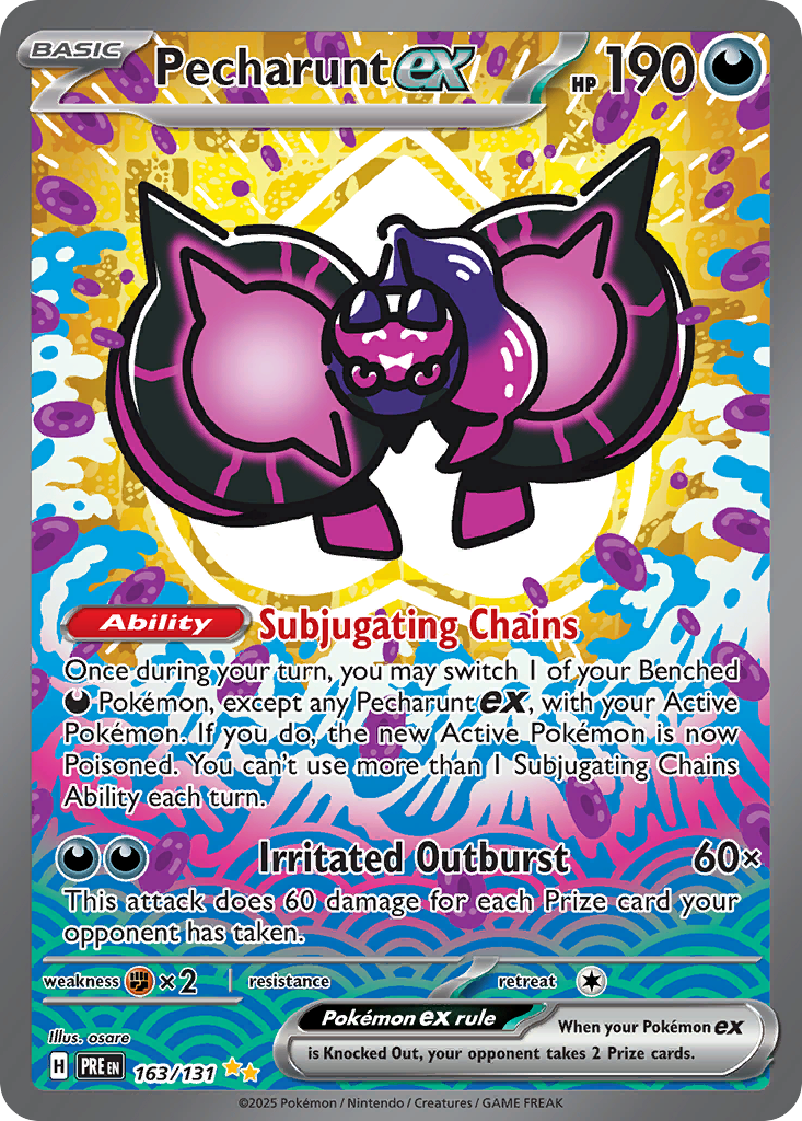Pecharunt ex 163/131 Shrouded Fable Near Mint Full Art Pokémon Karte